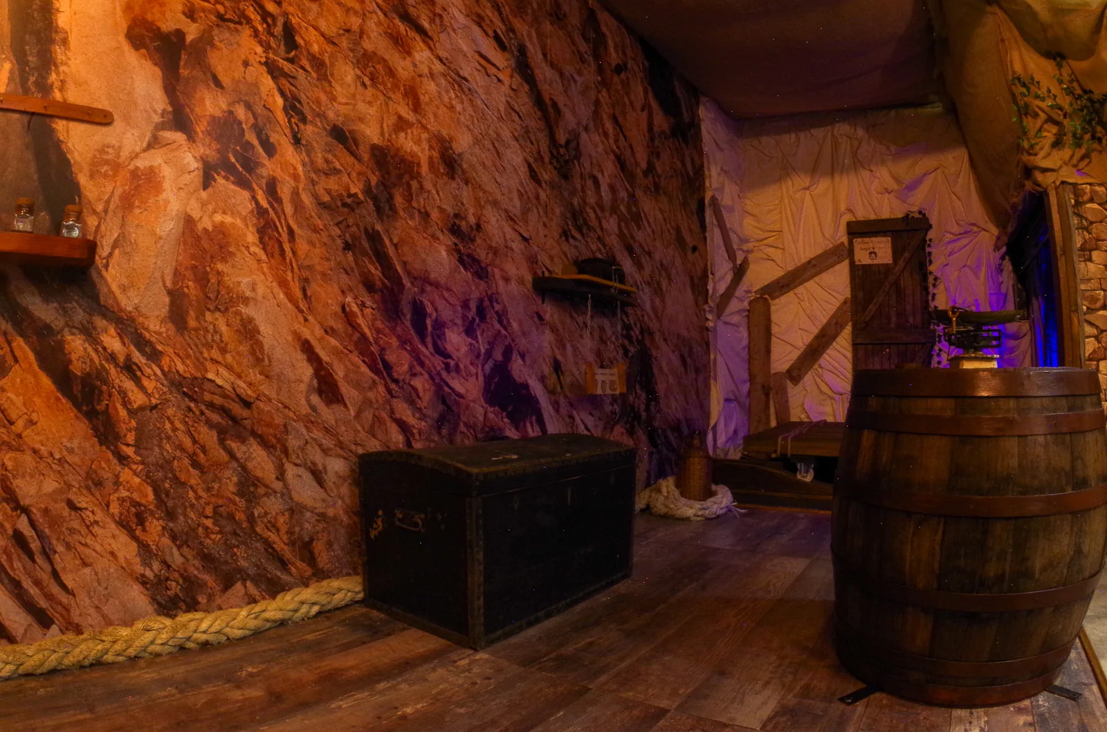 Piraten decor van de escape game kamer